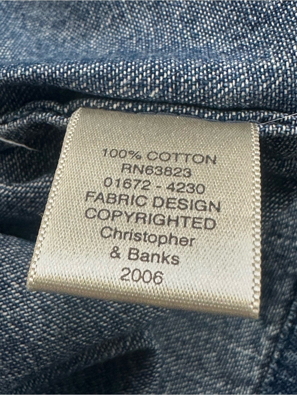 Christopher & Banks Lightweight Embroidered Denim Jacket. Vintage. Size: Large - Picture 4 of 9